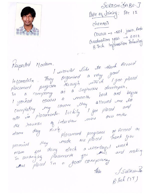 Dot Student Testimonial