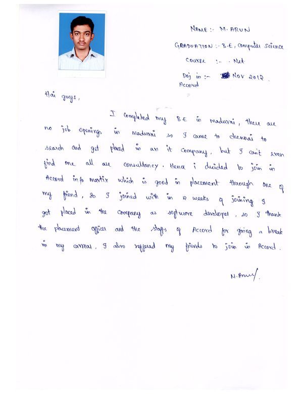 Dot Student Testimonial