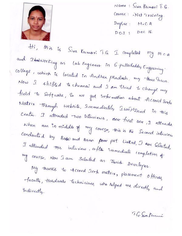 Dot Student Testimonial