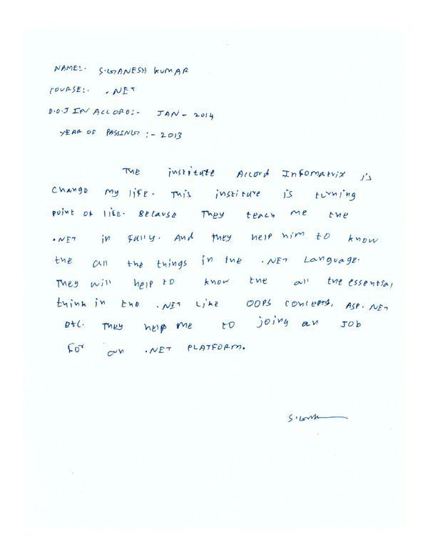 Dot Student Testimonial