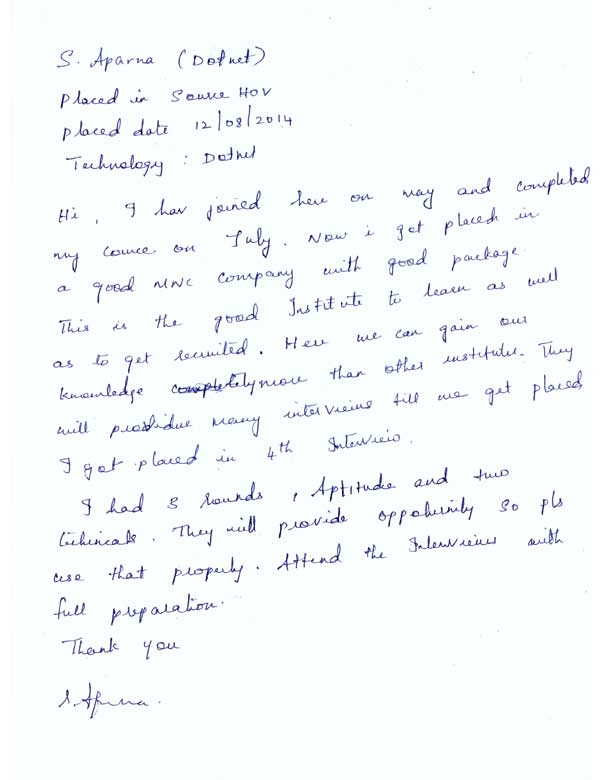 Dot Student Testimonial