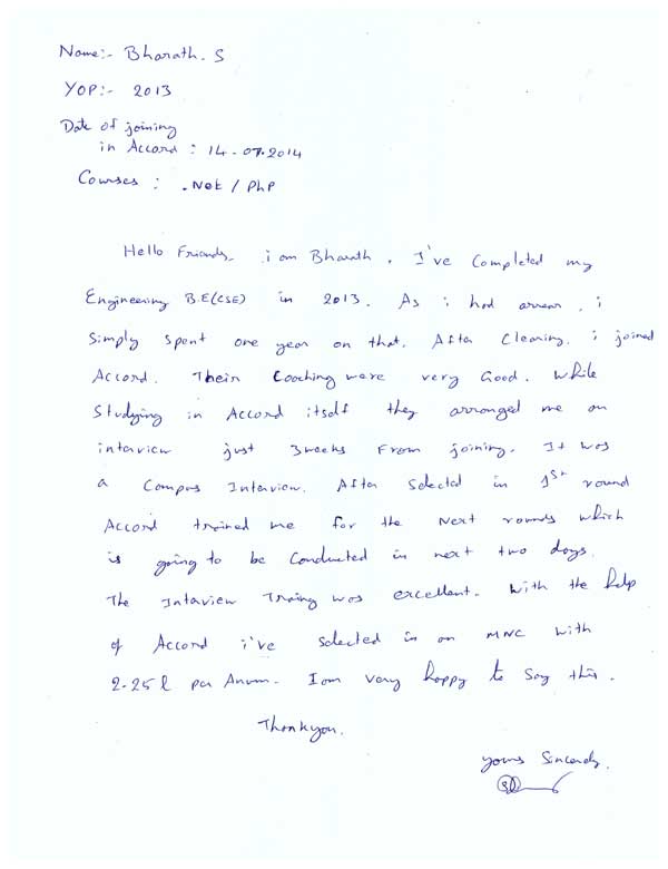 Dot Student Testimonial