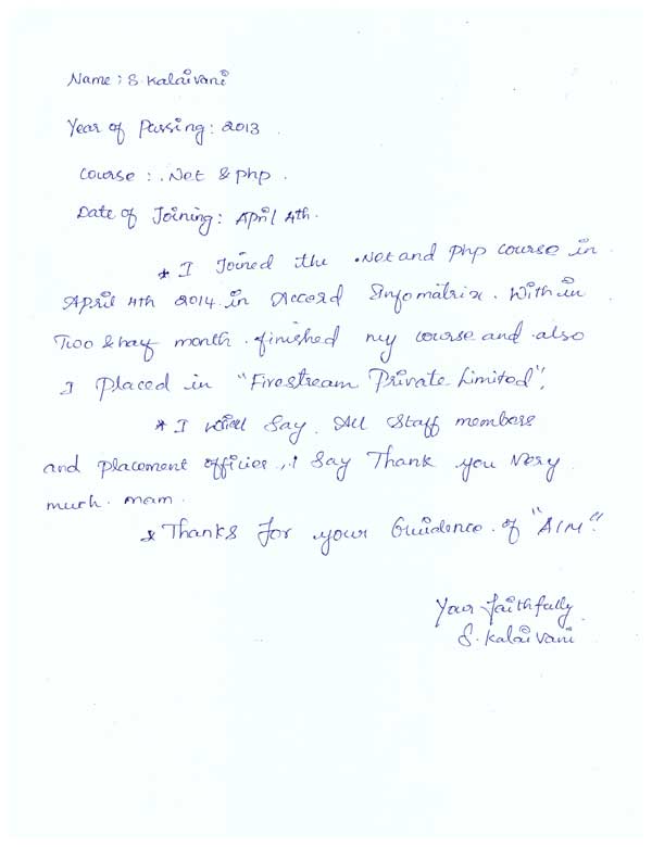 Dot Student Testimonial