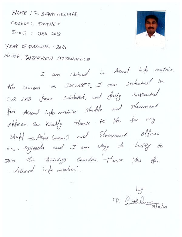 Dot Student Testimonial