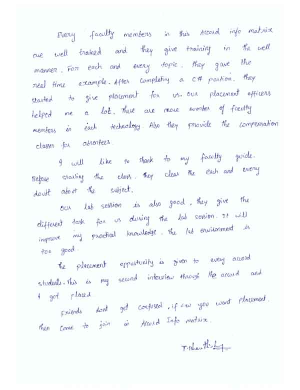 Dot Student Testimonial