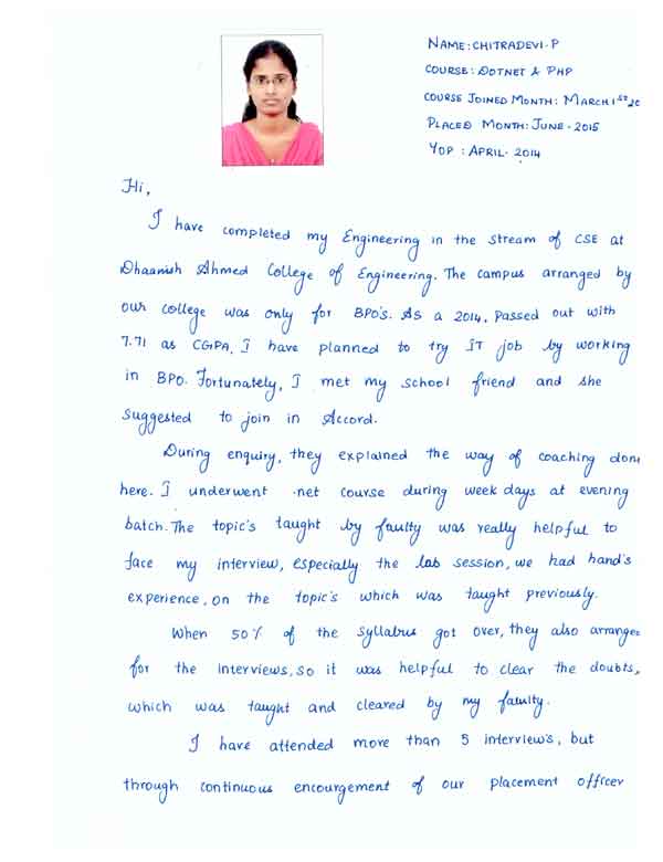 Dot Student Testimonial