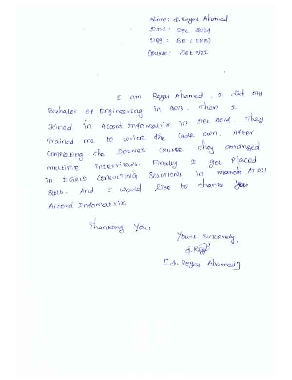 Dot Student Testimonial