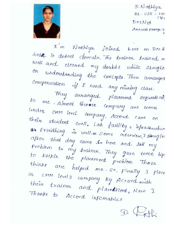 Dot Student Testimonial