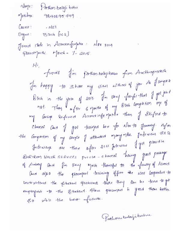 Dot Student Testimonial