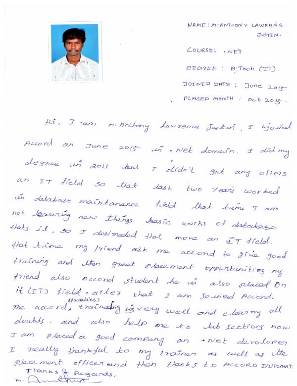 Dot Student Testimonial