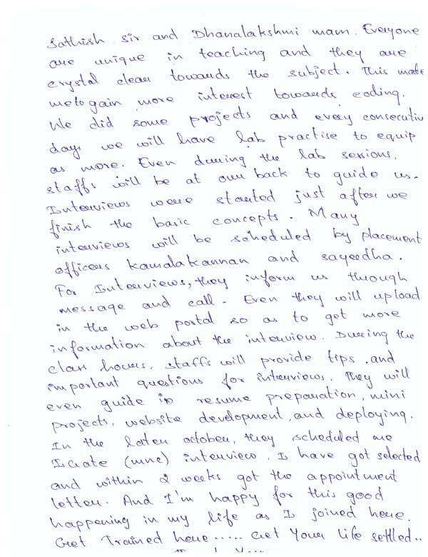 Dot Student Testimonial