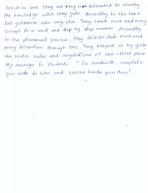 Dot Student Testimonial