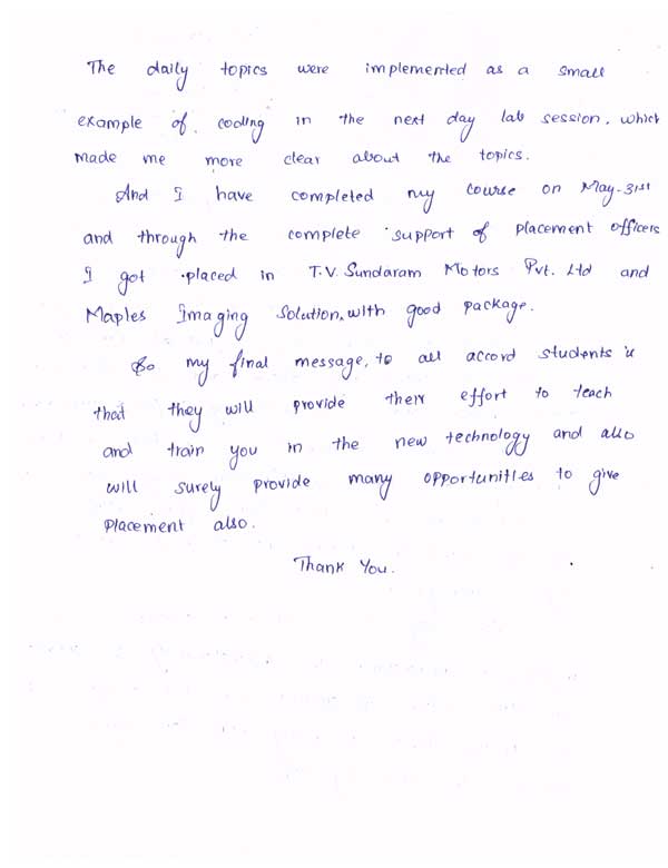 Dot Student Testimonial