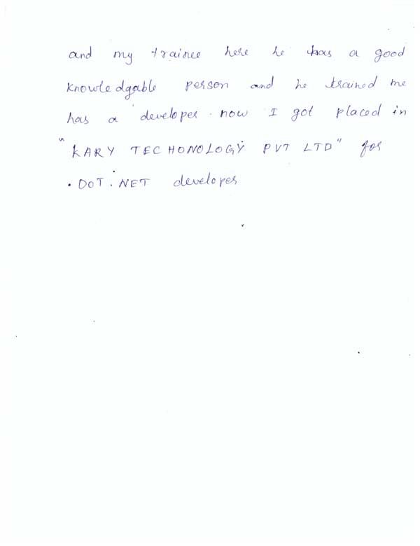 Dot Student Testimonial