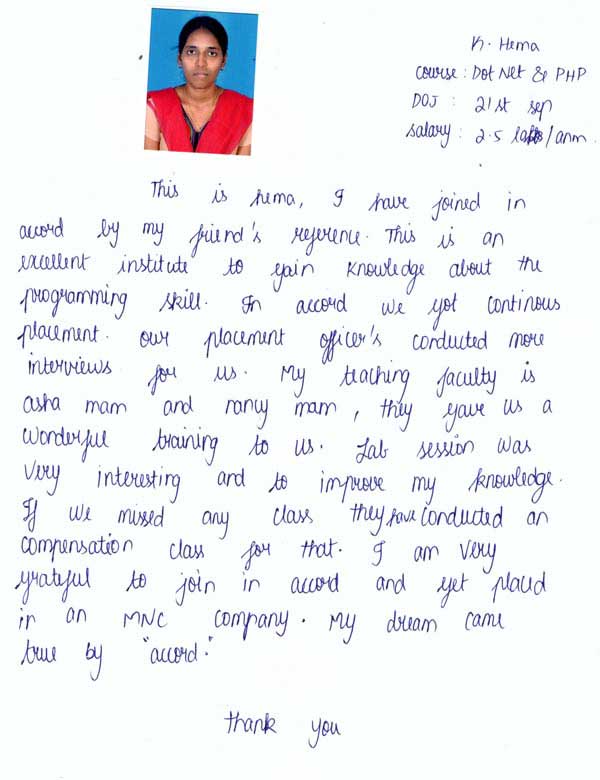 Dot Student Testimonial