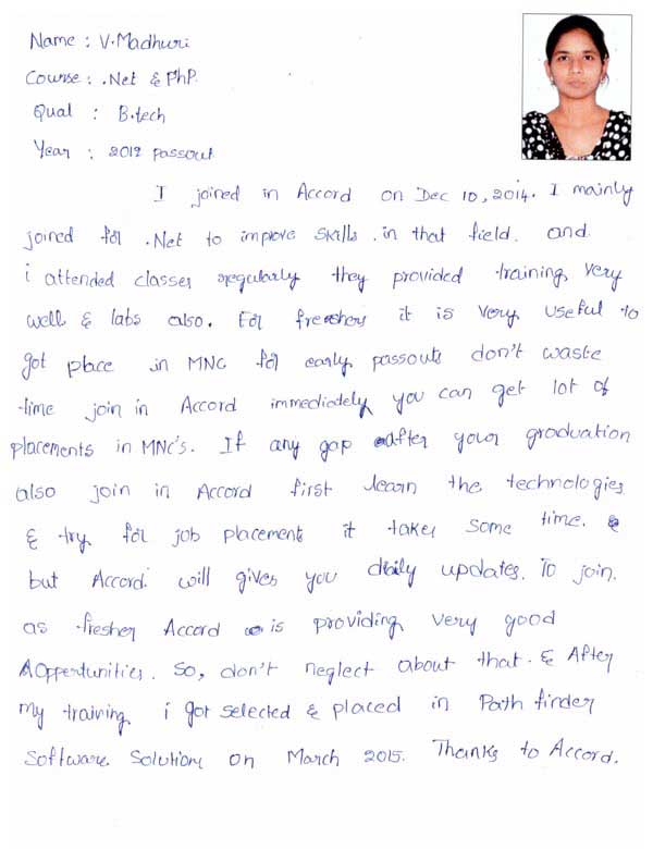 Dot Student Testimonial