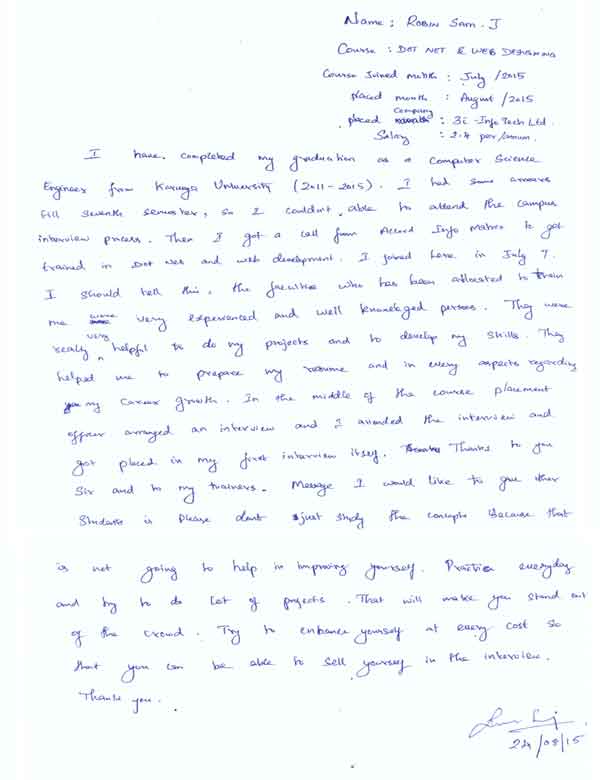 Dot Student Testimonial