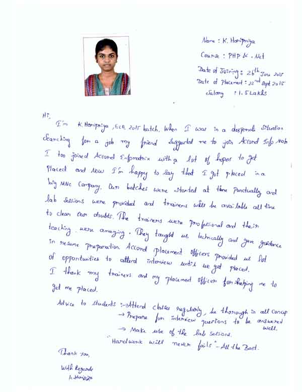 Dot Student Testimonial