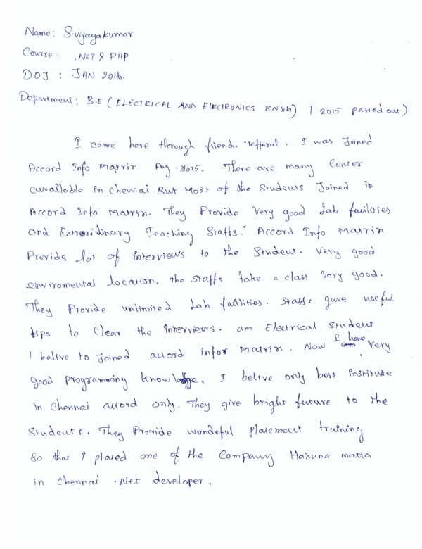 Dot Student Testimonial