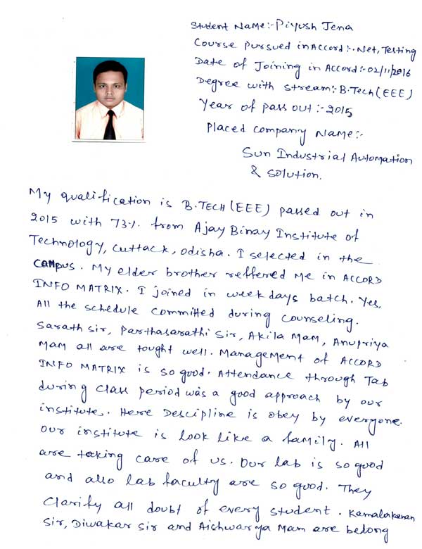 Dot Student Testimonial