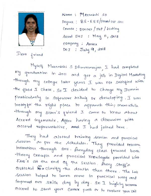 Dot Student Testimonial