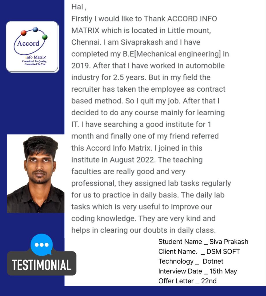 Student Testimonial