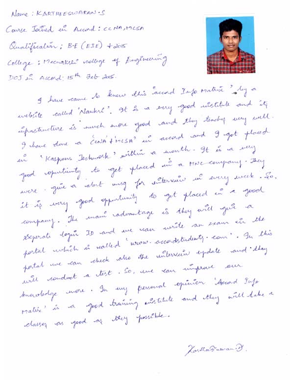 CCNA Student Testimonial