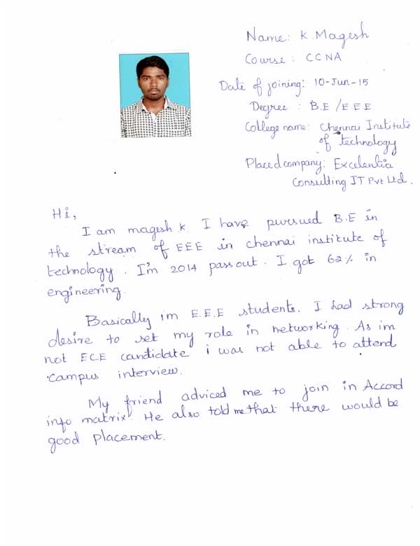 CCNA Student Testimonial