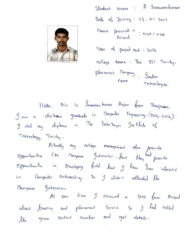 CCNA Student Testimonial