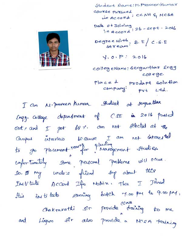 CCNA Student Testimonial